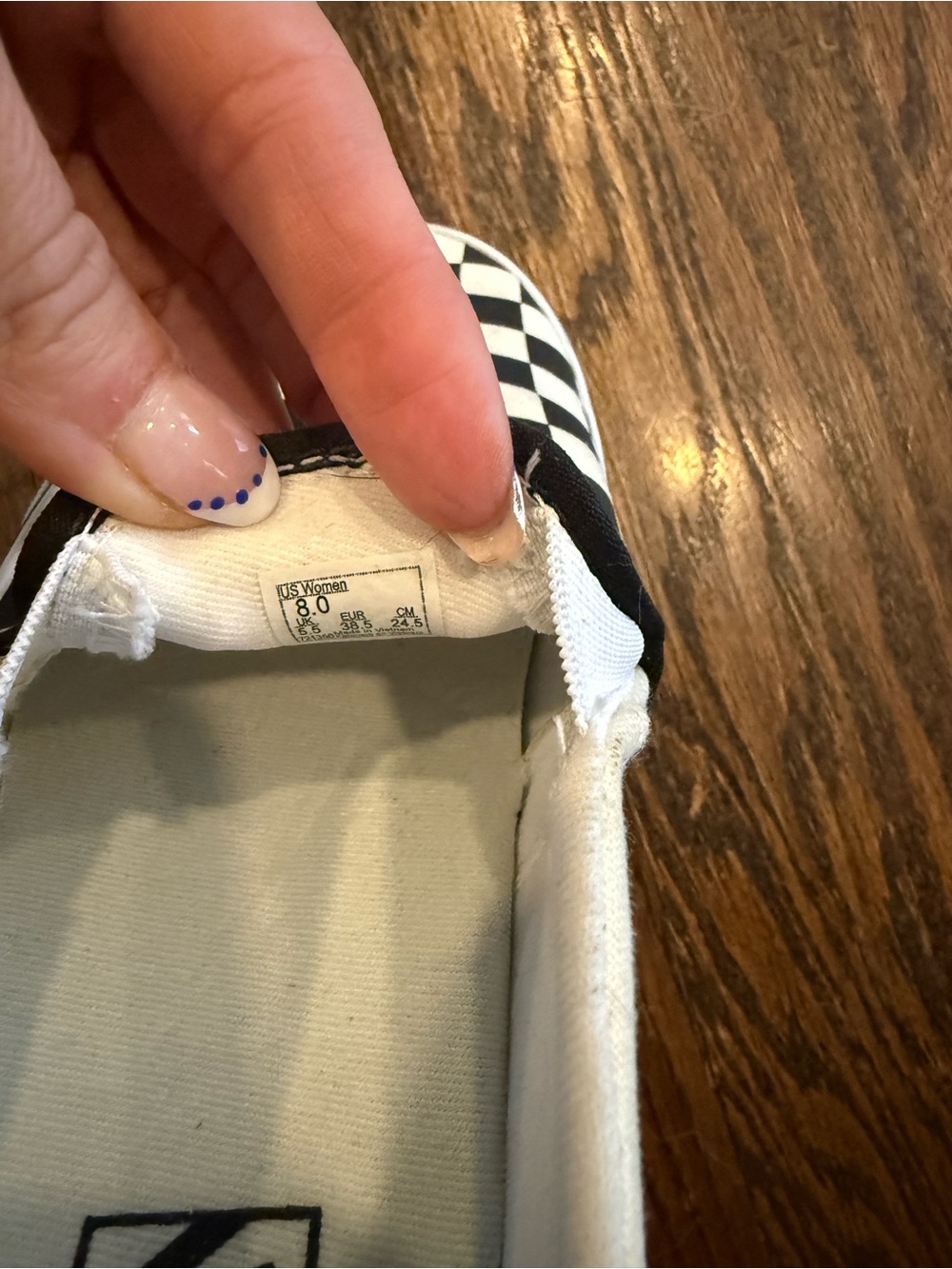 Vans Slip-On Checkerboard Sneakers - Black & White - Picture 5 of 7